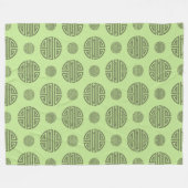 Couverture Polaire Jade Green Chinese Shou Longevity Character (Devant (Horizontal))