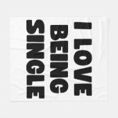 Couverture Polaire J'adore être célibataire (Devant (Horizontal))