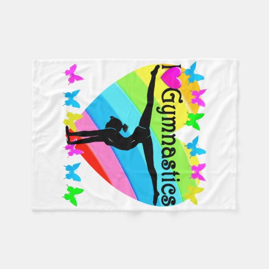 COUVERTURE POLAIRE J'ADORE LA CONCEPTION DE GYMNASTICS RAINBOW (Devant (Horizontal))