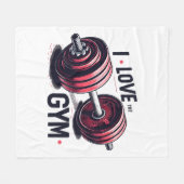 Couverture Polaire J'adore le gymnase (Devant (Horizontal))