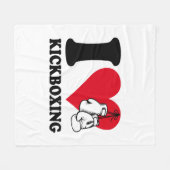 Couverture Polaire J'adore le kickboxing (Devant (Horizontal))
