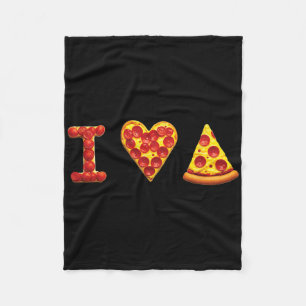 Couverture Polaire J'adore les amateurs de pizza nourriture italienne