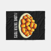 Couverture Polaire J'adore les Tater Tots - (Devant (Horizontal))