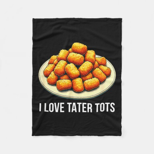 Couverture Polaire J'adore les Tater Tots - (Devant)
