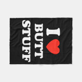 Couverture Polaire J'adore les trucs de fesses Citation drôle (Devant (Horizontal))