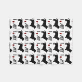 Couverture Polaire J'adore mon basset hound (Devant (Horizontal))