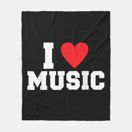 Couverture Polaire J'adore Music Lover (Devant)