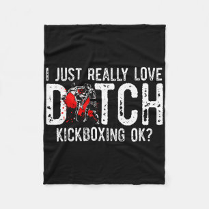Couverture Polaire J'adore vraiment l'art martial Muay Thai Kickboxin