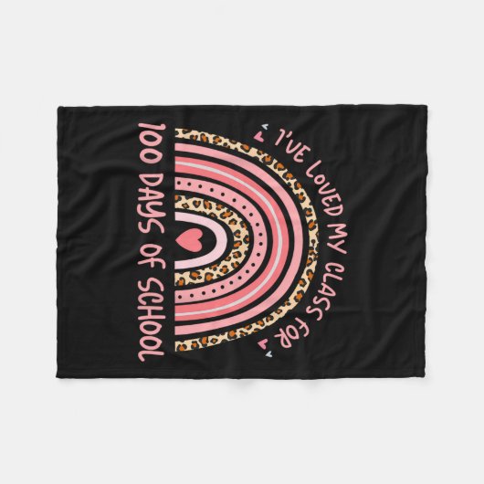 Couverture Polaire J'Ai Aimé Mon Cl Pendant 100 Jours École Rainbow T (Devant (Horizontal))