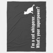 Couverture Polaire J'ai Cat Whisperer What's your Superpower Funny (Devant)