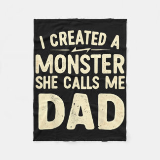 Couverture Polaire J'Ai Créé Un Monstre Qu'Elle M'Appelle Papa