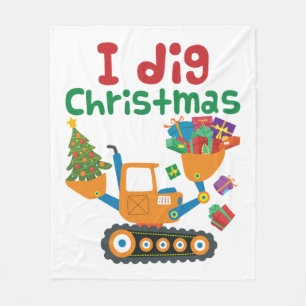Couverture Polaire J'ai creusé Noël Noël Noël Fêtes Excavateur