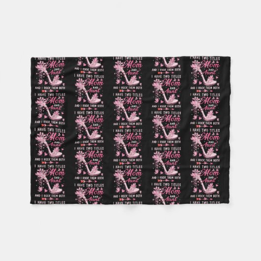 Couverture Polaire J'Ai Deux Titres Maman Et Tante Mignonnes Papillon (Devant (Horizontal))