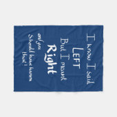 Couverture Polaire J'Ai Dit Laisser Drôle Instructions Argument Citat (Devant (Horizontal))