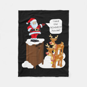 Couverture Polaire J'Ai Dit Que Schmidt House Fun Xmas Père Noël