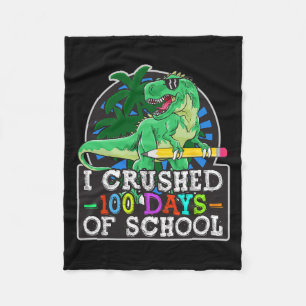 Couverture Polaire J'Ai Écrasé 100 Jours De Scolaires Dinosaures Et T