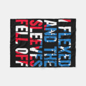 Couverture Polaire J'Ai Flexé Et Les Manches Sont Tombées Du Drapeau (Devant (Horizontal))