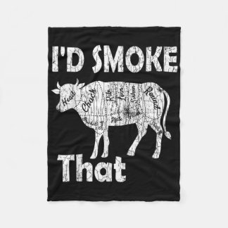 Couverture Polaire J'Ai Fumé Que Barbeque Grillé Barbecue Viande Amou