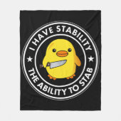 Couverture Polaire J'Ai La Stabilité De Stab Funny (Devant)