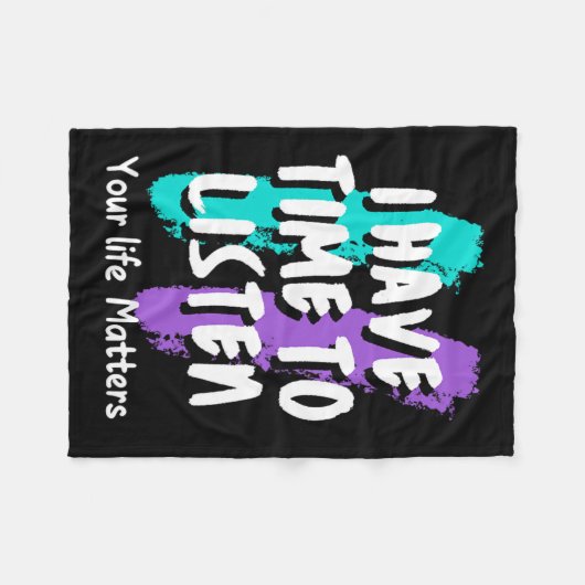 Couverture Polaire J'Ai Le Temps D'Écouter La Sensibilisation À La Pr (Devant (Horizontal))