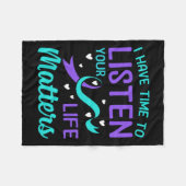 Couverture Polaire J'Ai Le Temps D'Écouter - Vos Problèmes De Vie Sui (Devant (Horizontal))