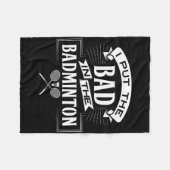 Couverture Polaire J'Ai Mal Dans Les Raquettes Du Joueur Badminton (Devant (Horizontal))