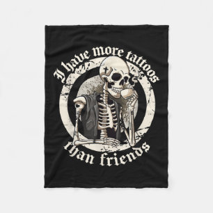 Couverture Polaire J'Ai Plus De Tatouages Que D'Amis Qui Addict Aux T