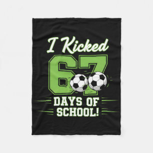 Couverture Polaire J'ai séché 67 jours d'école Garçons de football En