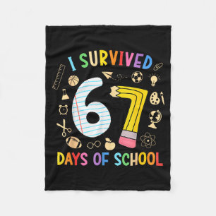 Couverture Polaire J'ai survécu 67 jours d'école drôle 67 mème enseig