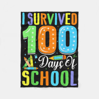 Couverture Polaire J'Ai Survécu Aux 100 Jours D'École 100 Jours D'Éco