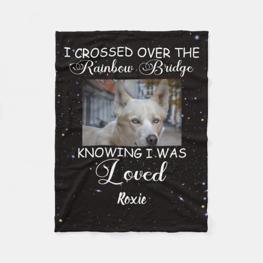 Couverture Polaire J'ai traversé le Rainbow Bridge, chien commémorati (Devant)