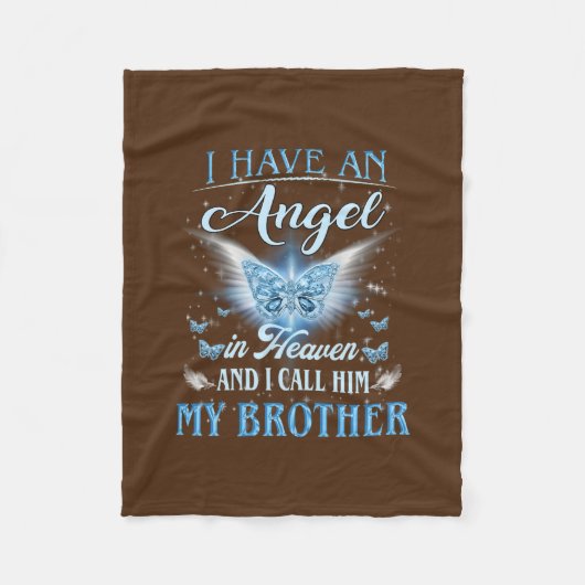 Couverture Polaire J'Ai Un Ange Au Ciel Que Je L'Appelle Mon Frère (Devant)