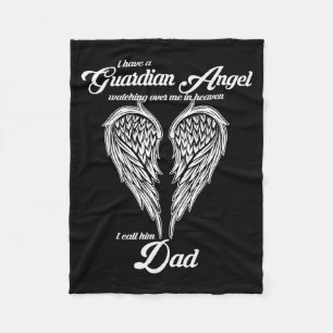 Couverture Polaire J'ai un ange gardien au ciel que j'appelle Papa S