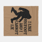 Couverture Polaire J'aime Bigfoot et je ne peux pas mentir (Devant (Horizontal))