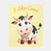 Couverture Polaire J'Aime Cows Art Thunder_Cove (Devant)