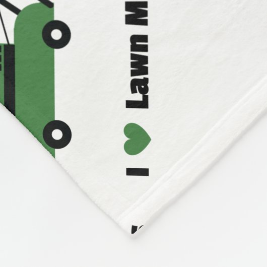 Couverture Polaire J'aime des tondeuses à gazon (Coin)