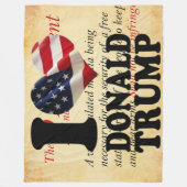 COUVERTURE POLAIRE J'AIME DONALD TRUMP (Devant)