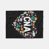 Couverture Polaire J'Aime Être Un CNA (Devant (Horizontal))