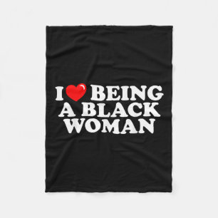 Couverture Polaire J'Aime Être Une Femme Noire Africaine Américaine P