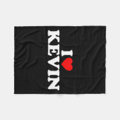 Couverture Polaire J'aime Kevin - Cœur Manches Longues (Devant (Horizontal))