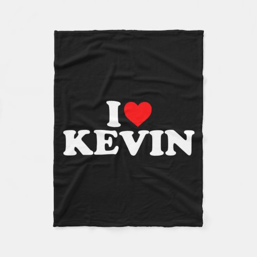 Couverture Polaire J'aime Kevin - Cœur Manches Longues (Devant)