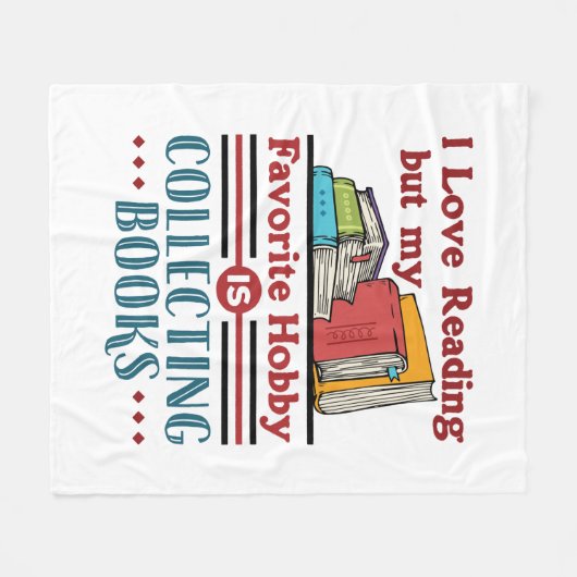Couverture Polaire J'Aime La Lecture Mais Le Hobby Favori Collecter D (Devant (Horizontal))
