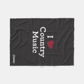 Couverture Polaire J'aime la musique country (Devant (Horizontal))