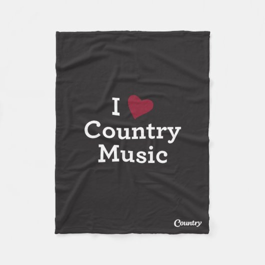 Couverture Polaire J'aime la musique country (Devant)
