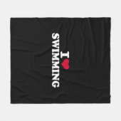Couverture Polaire J'aime la natation (Devant (Horizontal))