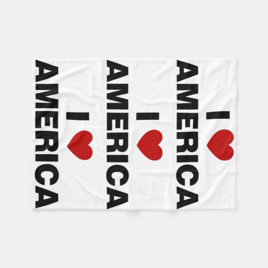 Couverture Polaire J'aime l'Amérique (Devant (Horizontal))