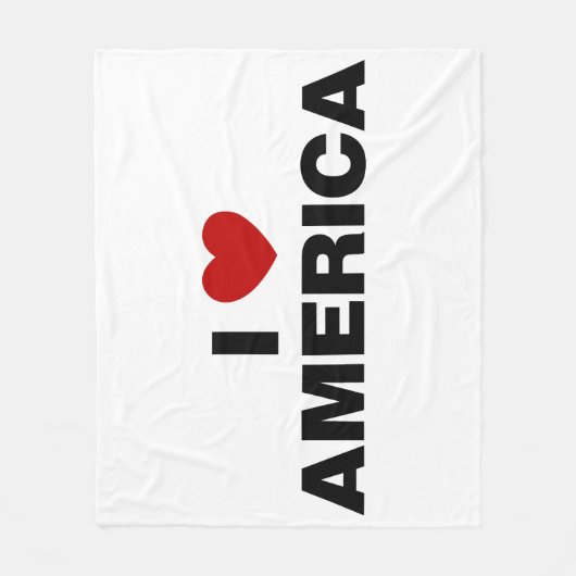 Couverture Polaire J'aime l'Amérique (Devant)