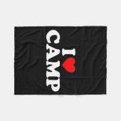Couverture Polaire J'aime le camp - Cœur (Devant (Horizontal))