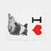 Couverture Polaire J'aime le corgi (Devant (Horizontal))