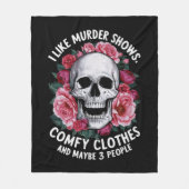 Couverture Polaire J'Aime Le Meurtre Montre Des Vêtements Comfaits Dr (Devant)